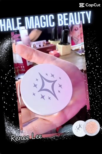 HALF'MAGIC BEAUTY GLITTER PUCK The viral grown-up glitter guaranteed to blow your mind. For eyes, face, and body. This'sparkling pressed glitter has the glide of a gel and the staying power of a powder for effortless, ZERO-mess application. Designed with a blend of magically twinkling glitters, this mesmerizing formula can be applied lightly for an ethereal, sophisticated sparkle alone or layered on top of eyeshadow or eye paint for an extra-intense, multidimensional sparkle. #beauty #makeup #ha