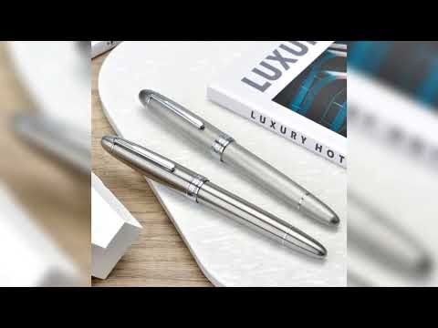 A must-have product #Asvine J16 Piston Fountain Pen Germany Jowo EF/F/M/B Nib, Solid Titanium Smoo
