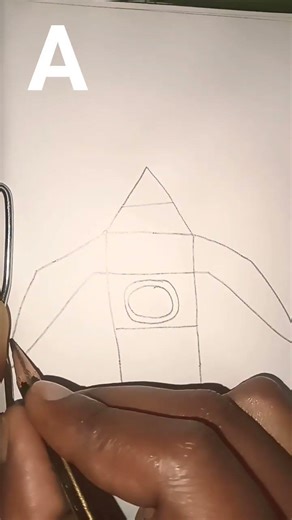 How To Draw Rocket With Letter A/ 🚀...