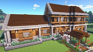 Minecraft: How to Build a Large Spruce House (Easy Tutorial)