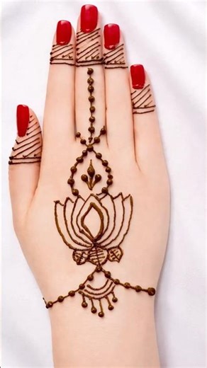 🔥beautiful back hand mahendi design for beginners #mehndi