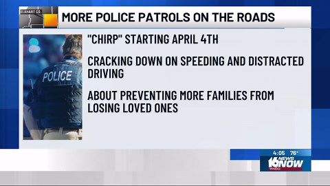 Elkhart County police to increase traffic patrols for speeding, distracted driving