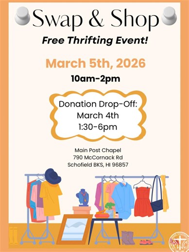 Exciting Free Thrifting Event at Schofield Barracks