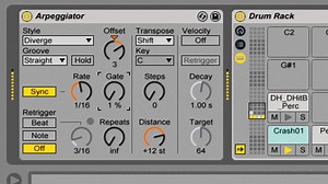 How to generate percussion patterns using an arpeggiator
