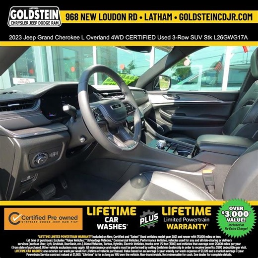2023 Jeep Grand Cherokee L Overland 4WD CERTIFIED Used 3 Row SUV Stk L26GWG17A