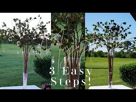 3 EASY STEPS! Tall Majestic Tree Wedding Centerpiece | Budget Weddings| DIY Tutorial