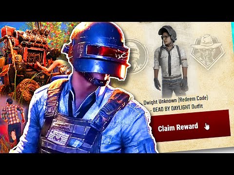 HOW TO GET THE FREE DWIGHT PUBG SKIN IN DEAD BY DAYLIGHT... | PUBG DBD Event Gameplay