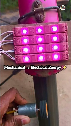 Bicycle Wheel Generates Electricity ⚡ | LED Lights Up Using Generator Motor