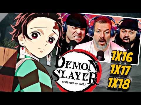 Demon Slayer reaction season 1 episode 16/17/18 (DUB)