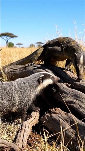 Honey Badger vs Monitor Lizard