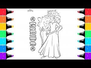 Coloring Merida Disney Princess Coloring Pages | Markers