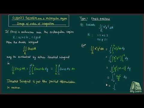 Fubini's Theorem | Double Integration | Explanation | Examples (Part-1)