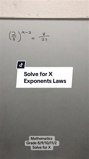 Mathematics: Solve for X Using Exponent Laws