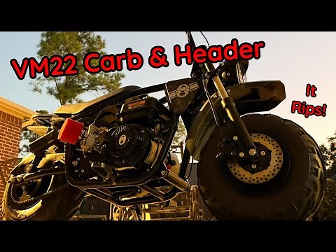 Installing a VM22 Carburetor & Header on a Coleman B200-RSV Mini Bike! Cheap Performance Mods!
