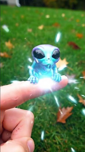 This alien toy is way too realistic #alien #backyard #creepy