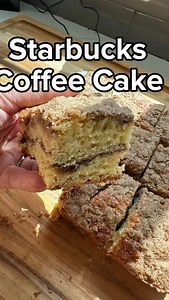 Let's make Starbucks Coffee Cake A soft, buttery cake with a sweet cinnamon sugar center and a crumbly streusel topping, the perfect cozy treat with coffee. 🧈 Ingredients Cake Batter • 1 stick 3 tbsp salted butter, softened • 3/4 cup sugar • 3/4 cup brown sugar • 2 eggs • 1/2 cup plain Greek yogurt • 1 tsp vanilla • 1 3/4 cups flour • 2 tsp baking powder Middle Layer • 1/3 cup flour • 2/3 cup brown sugar • 2 tsp cinnamon Butter Crumble Topping • 1 stick cold butter, cubed • 1 cup flour • 2/3 cu