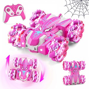 RC Cars Toys for 3 4 5 6 7 8 9 10 Year Old Girl Boys, Remote Control Car, 2.4Ghz Fast Stunt, Double Sided Race Car for Girls Kid Age 8-12 Outdoor Toys Birthday