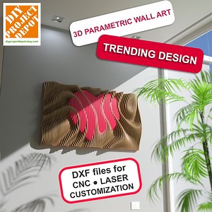 Heart Parametric Wall Art for CNC or Laser, 3D Heart Shape, Nesting, Romantic DIY Gift, Decor for Home, Sound Diffuser, Instant DXF Download - Etsy