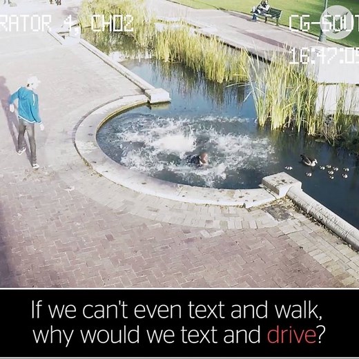 Don't text and drive, we can't even text and walk | The Independent