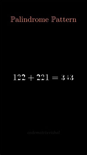 The Magic of Mirror Numbers Palindrome Pattern and Symmetry Shortcut #math #algebra #tricks