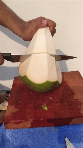 full coconut cutting 40 second challenge #trending #satisfying
