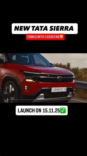 Indian AutoZone | New Tata Sierra Comes With 3 Screens Layout🔥Launch on 25.11.25 ✅ #tatasierra #newtatasierra #newcar #automobile #automotive #instagram... | Instagram
