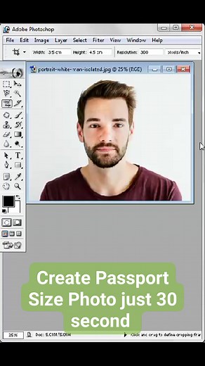Create Passport size photo just 30 second #photo #passport #photoshop #photoshoot #photoset | Data Click Education