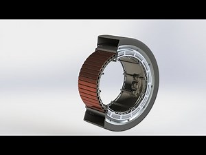How does a hub less in wheel electric motor work in solidworks| VeldboomStudios