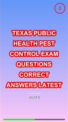 Texas Public Health Pest Control Exam: 2026 Actual Practice Questions & Answers