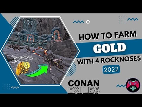how to farm a lot of gold in conan exiles | gold rocknoses locations | conan exiles tutorial