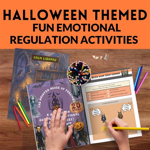 Halloween Printable Social and Emotional Learning (SEL) Activities for Kids, Emotions Cut Paste, Calm Corner Journal, Feelings Worksheet - Etsy Australia