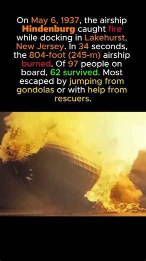 The Hindenburg Disaster #historyfacts #shorts #airship