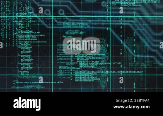 Animation of data processing and g5 text over computer circuit board on black background. Global technology, computing and digital interface concept digitally generated video Stock Video Footage - Alamy