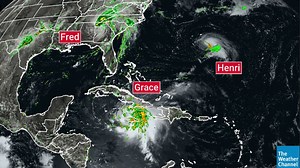 The Weather Channel has the latest on the Atlantic tropical trio: #Fred, #Grace, and #Henri. Our LIVE coverage extends through 9/8c tonight. | The Weather Channel
