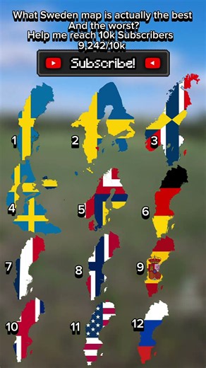 What ￼ Sweden Map is actually the best and the worst?#geography #viral #fyp #mapping