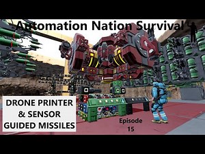 Ship Printer & Sensor Missile - Automation Survival Episode 15 - Space Engineers