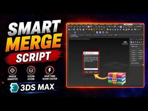 Merge Hundreds of Objects in One Click (Free 3ds Max Script) #3dsmax #script #tutorial