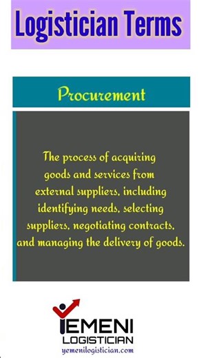 #Procurement Definition | #supply_chain and #logistics Terms and Concepts