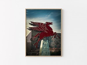 Dallas Pegasus Neon Sign Print: Vintage Texas Landmark (digital Download) - Etsy Canada