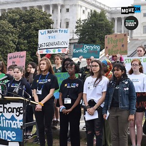 70K views · 676 reactions | The US Youth Climate Strike is calling on 2020 candidates and the Democratic National Committee to hold a debate or forum entirely around environmental issues like climate change. Sign their petition! MoveOn.org/ClimateDebate | MoveOn | Facebook