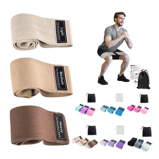 Custom Logo Circle Loop Training Exercise Resistance Band Gym Squat Glute Butt Fabric Band Fitness Workout Cotton Hip