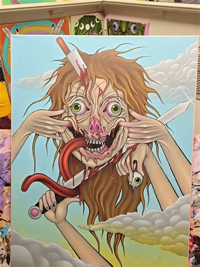 #darkart #art #horrorart #painting #arttok