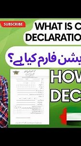 Custom Declaration Form | How To Fill It | Complete Detail Video | Haris Bashir