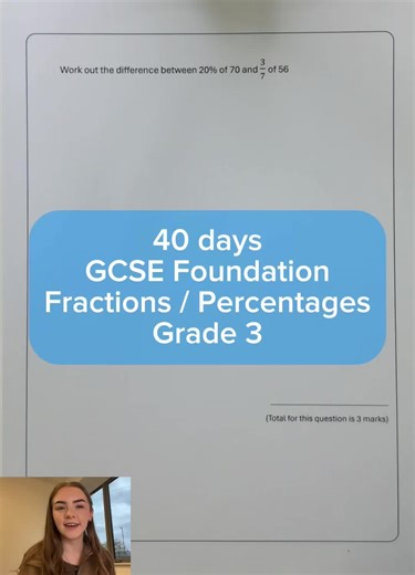 40 days to go - GCSE Foundation Maths - Fractions / Percentages - Grade 3 #gcse #maths #revision