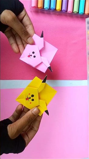 How to make a paper book marke making //Origami paper book mark