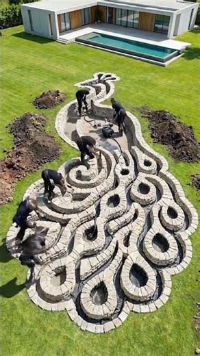 Building a Stunning Peacock-Shaped Garden Pond