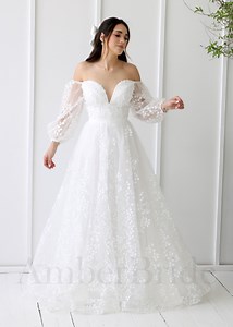 Boho Wedding Dress With Sleeves, Rustic Wedding Dress, Bohemian Wedding Dress, Nontraditional Wedding Dress, Boho Long Sleeve Wedding Dress - Etsy