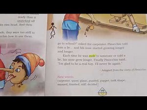 Ncert syllabus class 4 English unit 9 chapter Pinocchio Explanation And exercise questions answers