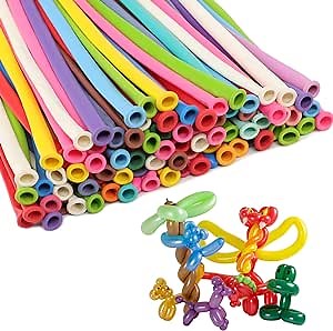 100pcs 260 Balloons Multi, Long Balloons for Balloon Animals, Premium Quality Multi Twisting Balloons for Birthday Wedding Festival Party Decorations