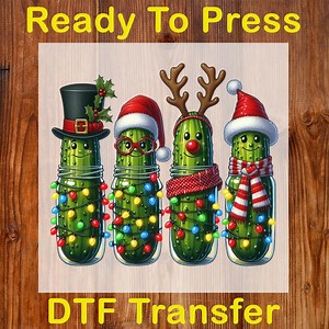 Funny Christmas Pickle Tree Ready to Press DTF, Christmas Cute Holiday Cucumber DTF Transfer, Pickle Lover Dtf, Pickles Jars Xmas Shirt Dtf - Etsy